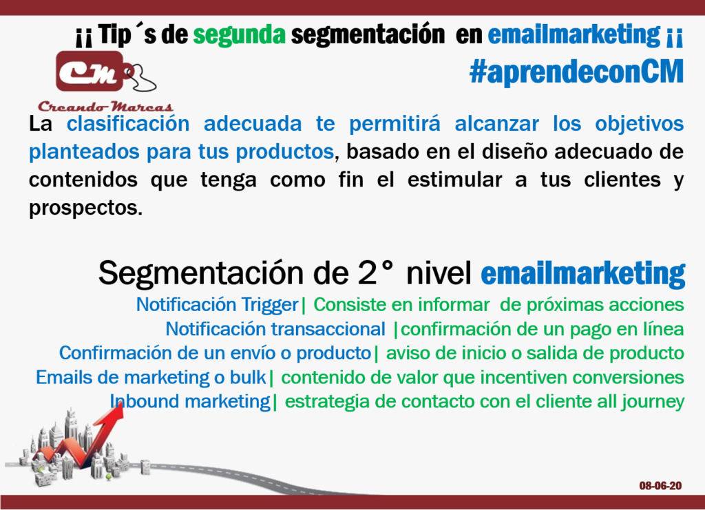 ¡¡ Tip´s de segunda segmentación  en emailmarketing ¡¡
 #aprendeconCM
