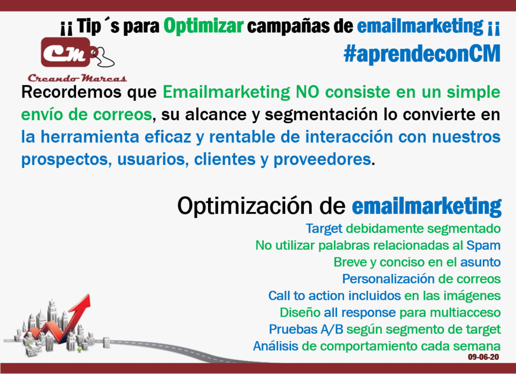 ¡¡ Tip´s para Optimizar campañas de emailmarketing ¡¡
 #aprendeconCM
