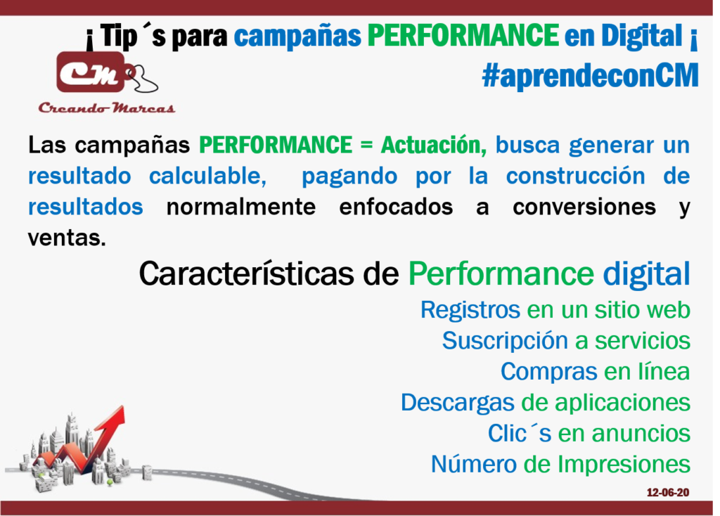 ¡ Tip´s para campañas PERFORMANCE en Digital ¡
 #aprendeconCM