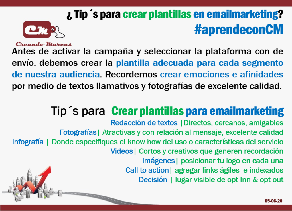 ¿ Tip´s para crear plantillas en emailmarketing?
 #aprendeconCM
