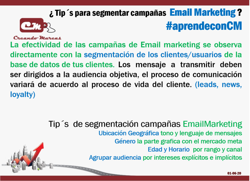 ¿ Tip´s para segmentar campañas  Email Marketing ? 
 #aprendeconCM
