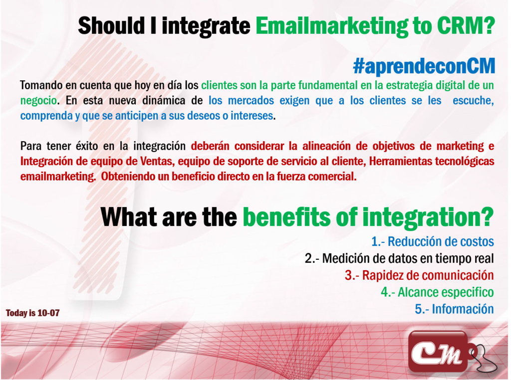 What are the benefits of integration? 
1.- Reducción de costos 
2.- Medición de datos en tiempo real
3.- Rapidez de comunicación
4.- Alcance especifico
5.- Información
